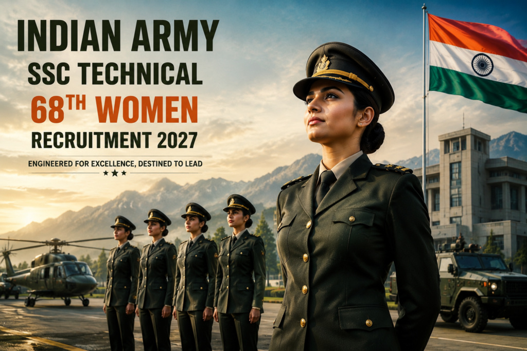 Indian Army SSC Technical 68th Women Recruitment 2027