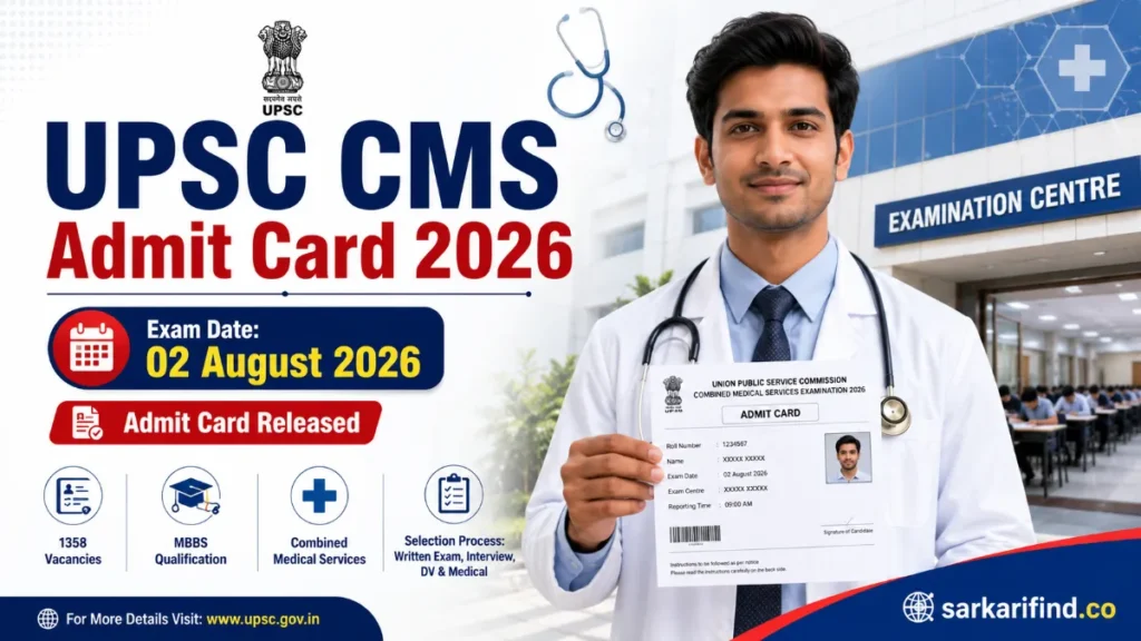 UPSC CMS Admit Card 2026 Out